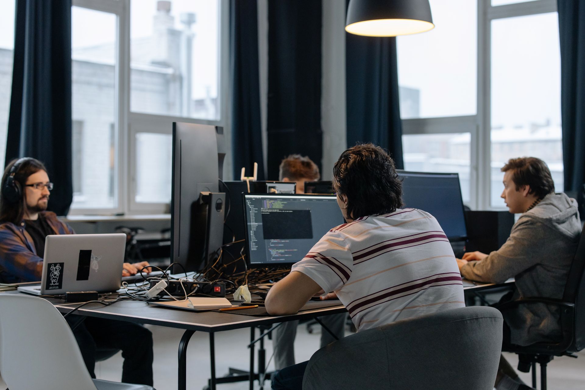Office team working at computers