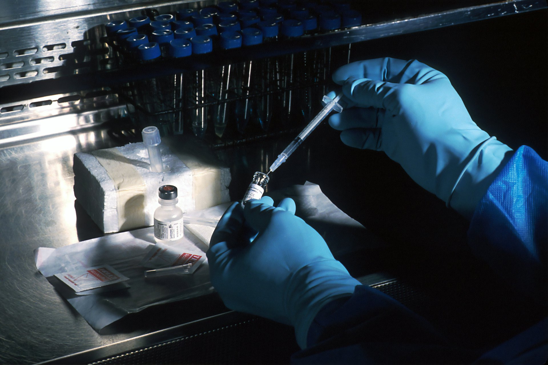 Scientist working in a medical research laboratory